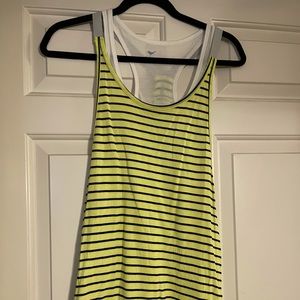 Stem Stripped Neon Yellow Tank
